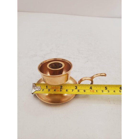 Vintage Brass Candle Holder - Brass Candlestick Holder - Brass Chamberstick - - Picture 9 of 10